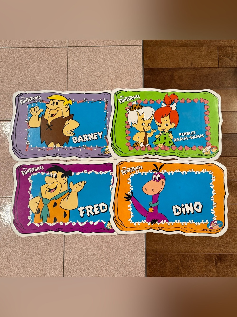The Flintstones Character Placemats - Barney, Fred, Pebbles & Dino
